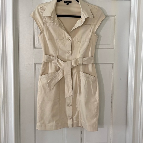 Hunter & Brown Dresses & Skirts - Hunter and Brown Stylish Cream Button-Down Dress